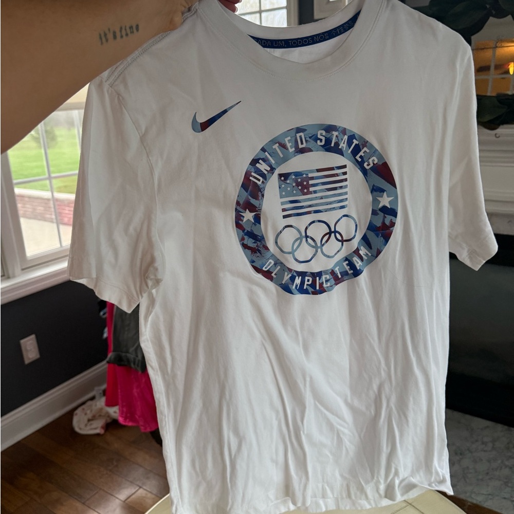Nike White USA Olympic Men's T-Shirt size M